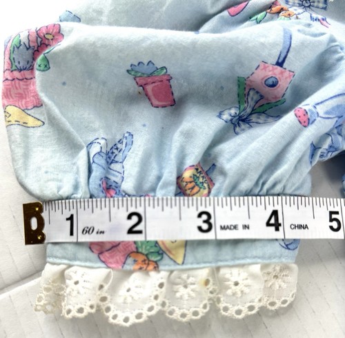 Vintage Daisy Kingdom Easter Bunny Pinafore 2 Piece Floral Dress Girls Toddler - Picture 20 of 21