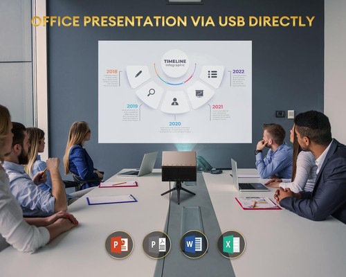Proiettore Con WiFi6 E Bluetooth 5.3, XIDU 1200 ANSI FHD 1080P Supporto 4K - Foto 6 di 9