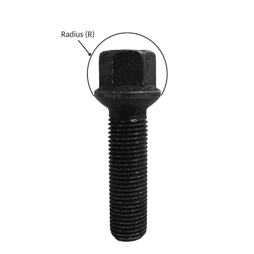 Tracer 20 schwarze Radschrauben Radbolzen Kugelbund M14x1,5 43mm Audi Mercedes-B - Picture 4 of 7