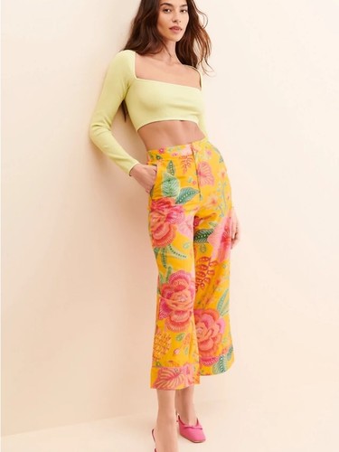 Anthropologie Farm Rio Tropical Macaw Bloom Pants