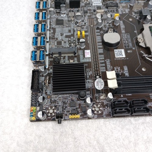 Placa madre para minería B75USB BTC 12 GPU con Intel Pentium G630 2,70 GHz y enfriador - Imagen 8 de 13