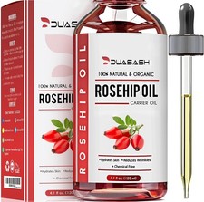 Rosehip Oil - Organic Cold Pressed Carrier Oil 120ml - Hydrating for Skin & Hair