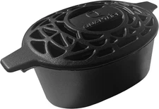 Wood Stove Steamer Rust Resistant,Fireplace Humidifier Pot Cast Iron Steamer for