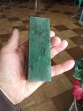 GEM GREEN JADE TRANSLUCENT SLAB 510 GRAM CANADIAN, AFRICAN, NEW ZEALAND? 