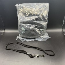 100 Ct Black Nylon Lanyards Approx 16.5  