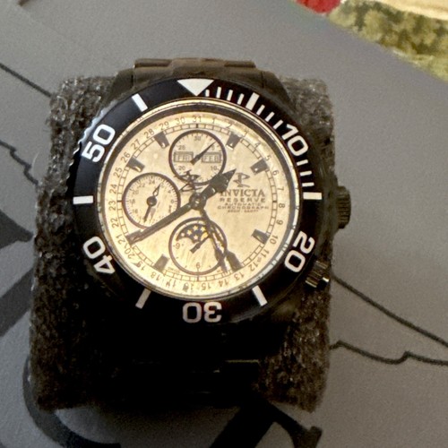 Invicta Reserve Pro Diver Watch Valjoux 7751 Automatic Moon Phase Meteorite 0214 - Picture 2 of 7