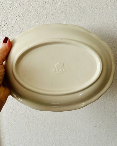 Buffalo Restaurant Ware Rimroll Oval Plate White Color Vintage - Picture 3 of 5