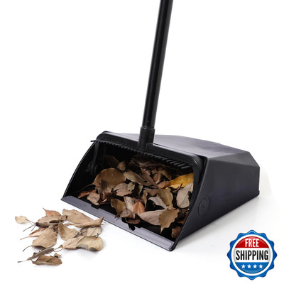 Eyliden Large Commercial Dustpan Comb Teeth Upright Heavy Duty Dust Pan For