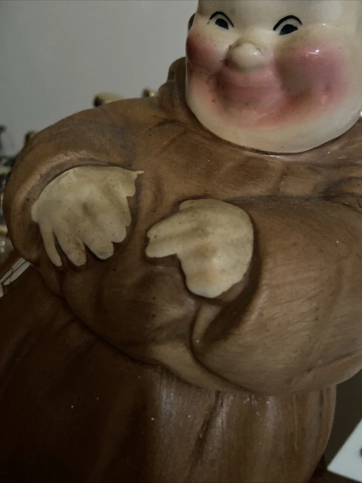 Vintage 1960’s Friar Tuck Cookie Jar. Hair Line Crack On Side. - Image 4 of 4