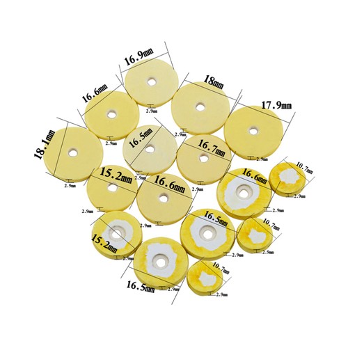 16 in 1 Ersatz elastische Holz Flöte Instrumentenpads (hellgelb) Flötenpad - Bild 7 von 11