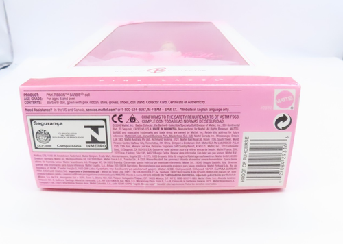 Pink Ribbon Barbie Doll Barbie Collector Pink Label Susan G Komen 2006 Mattel - Picture 6 of 12