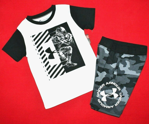 BOYS UNDER ARMOUR SHORTS & T-SHIRT...SIZE 4....HEAT GEAR...NEW WITH TAGS! - Picture 2 of 3