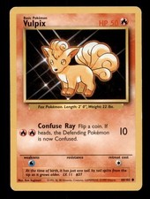 4X Pokemon Card Vulpix Base Set WOTC 68/102 MODERATELY PLAYED Non-Holo Common!!!