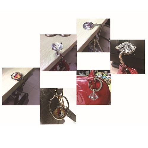 2pcs Women Handbag Hanger Purse Hook Handbag Rack Holder Bag Table Hook (30mm - Picture 12 of 12