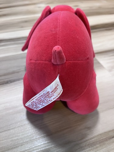 Peluche elefante rosso 13” Manhattan Toy Company Goldwyn vintage 1986 RARO HTF toy - Foto 3 di 12