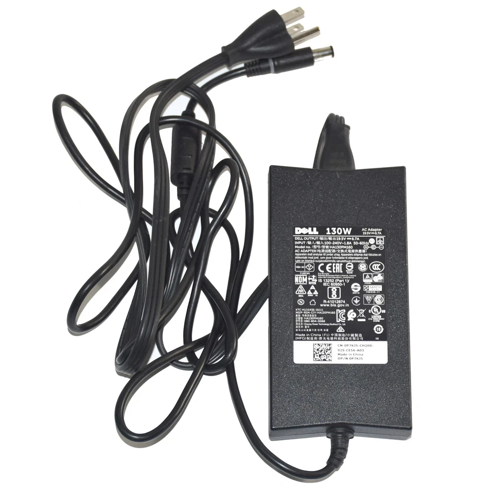 Dell Inspiron M5010 N4030 130W 19,5V 6,7A 7,4x5mm Spitze Netzteil Ladegerät 63P9N - Bild 3 von 4