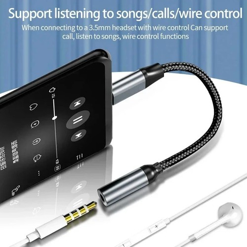 USB C to 3.5mm Jack Headphone Adapter Type C Aux Audio Cable For Samsung Huawei - Foto 5 di 6
