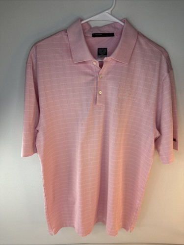 TIGER WOODS Collection Pink White golf polo size Medium Pelican Creek course. - Picture 3 of 8