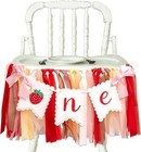 Strawberry High Chair Banner for 1st Birthday