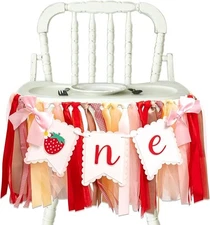NWT- Strawberry Highchair Banner for 1st Birthday, Berry Sweet