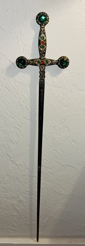 Изумрудный Большой Драгоценный Средний Зло - Реплика Металлический Меч и Металлический Наконечник Ножны Инструментированные - Изображение 3 из 4