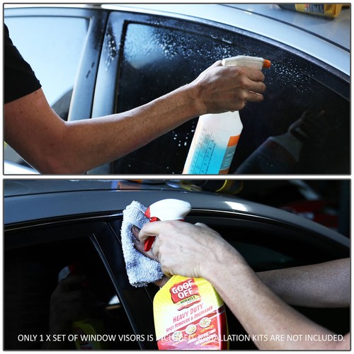 FOR 13-17 FORD FUSION CD4 SMOKE TINT WINDOW VISOR SHADE/SUN WIND/RAIN DEFLECTOR - Picture 8 of 11