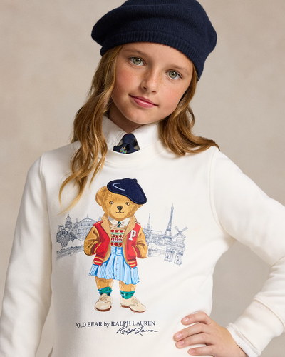 Polo Ralph Lauren Bear Paris Frottee Sweatshirt Gr. M /8-10 Jahre - Bild 3 von 6