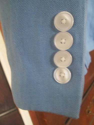 Ralph Lauren Blazer "Lauren" Seide-Leinen-Mischung Puderblau / 46R - Bild 3 von 4