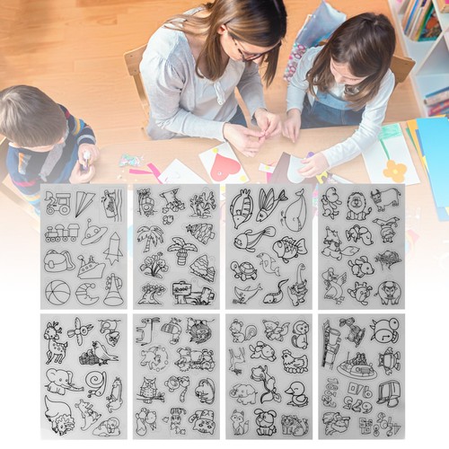8 Stck. Schrumpffolien Kunststoff Kunstpapier für Schlüsselanhänger Anhänger Handwerk Geschenk - Bild 5 von 24