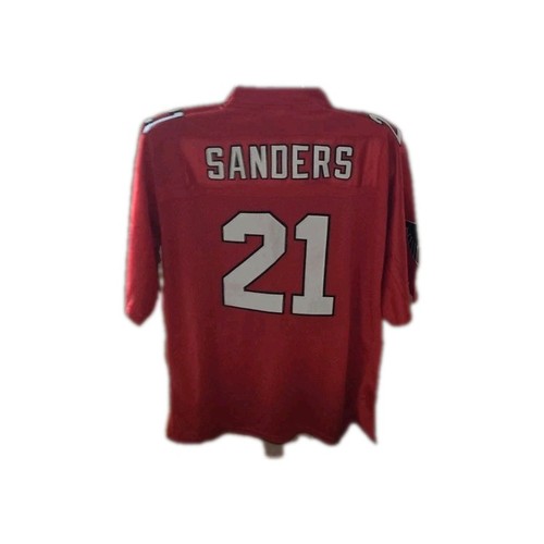 Deion Sanders Red Atlanta Falcons Mitchell & Ness 52 XL Throwback Jersey #21 - Picture 5 of 8