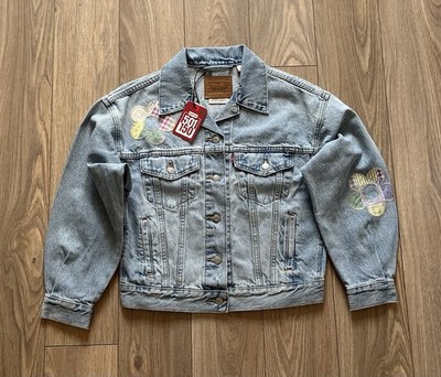 Levis 90s Trucker Fresh As A Daisy Denim Jacket Womens 8 £120 RRP BNWT DS3