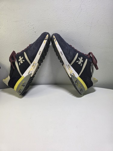 Premiata Lucy Sneakers 6410 -Navy White & Cream Nylon Suede - Sz43 / US 10 - Picture 8 of 8
