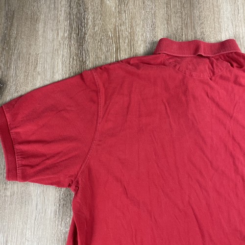 VTG CHAPS Ralph Lauren Polo Shirt Men's XL Red Stripe Y2K 90s Golf Cotton Knit - Picture 11 of 14