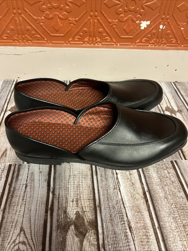 Vintage Grosvenor Herren Hausschuhe Schuhe Gr. 10,5 60-70er Abendpantoffeln - Bild 7 von 10