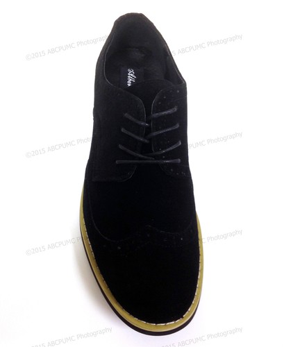 Men's Dress Shoes Wing Tip Classic Lace Up Fashion Oxfords Casual Colors, Sizes - Picture 4 of 25