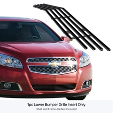 For 2013 Chevy Malibu Lower Bumper Stainless Steel Black Billet Grille Insert