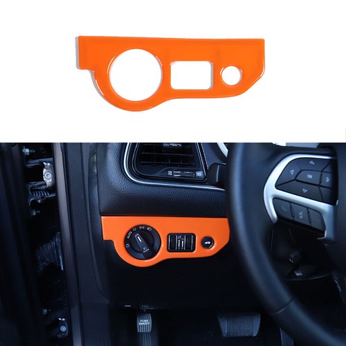 Juego completo naranja decoración interior moldura cubierta kit superposición para Dodge Challenger 15-23 - Imagen 9 de 10