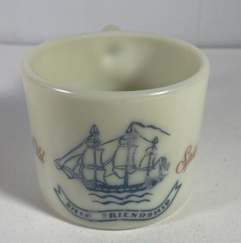 Vintage alter Gewürz Schiff Freundschaft Rasiertasse MCM früh amerikanisch