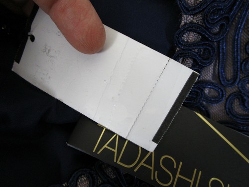 Tadashi Shoji Womens Navy Blue Embroidered Formal Dress Gown Size 6 NWT $508 - Picture 10 of 12