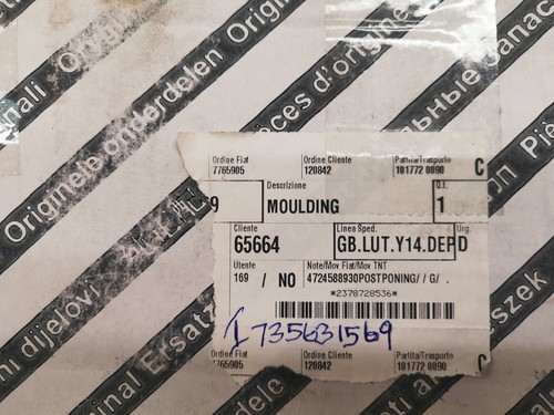 FIAT 500 Abarth 2012 on - Passenger side/NSF Wheel Arch Spat - 735631569 - Picture 8 of 9