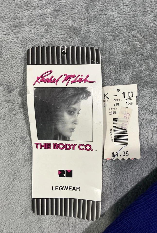 Calcetines Scrunchie Vintage Slouch Para Mujer Talla 9-11 Azul 1 Par 100% Algodón Nuevos de Lote Antiguo Foto 2 de 4