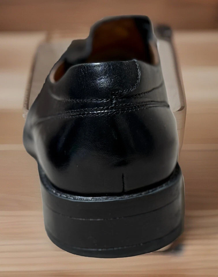 Men’s Borelli Black Slip On Loafers Size 11 Leather Dress Casual Work - Image 3 of 4