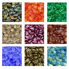 Rutkovsky 111-01089 Beech Leaf Pressed Beads Czech Glass 11x7mm Size 10g Pack