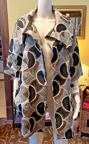 Joseph Ribkoff Black And Gold Jacket Sz 4 - Picture 3 of 14