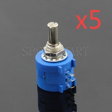 5 pcs 2K Ohm 3590S-2-202L Rotary Wirewound Precision Potentiometer Pot Multiturn