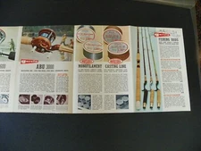 1960's Garcia Fishing Rods Reels Color Ads 8 Rods 7 Reels