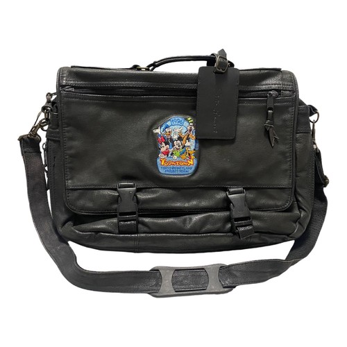 1996 Toontown Tokyo Disneyland Project Team leather computer bag - RARE!