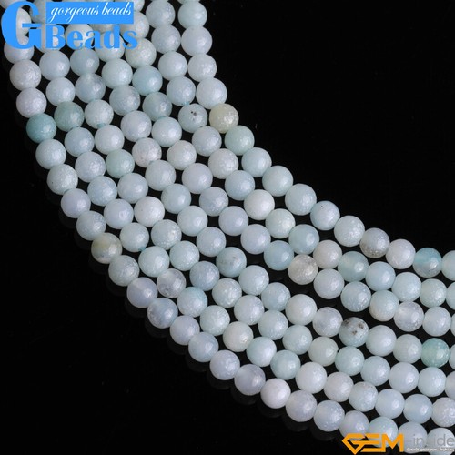 Cuentas de piedras preciosas redondas de amazonita natural para hacer joyas envío gratuito 15" - Imagen 14 de 57