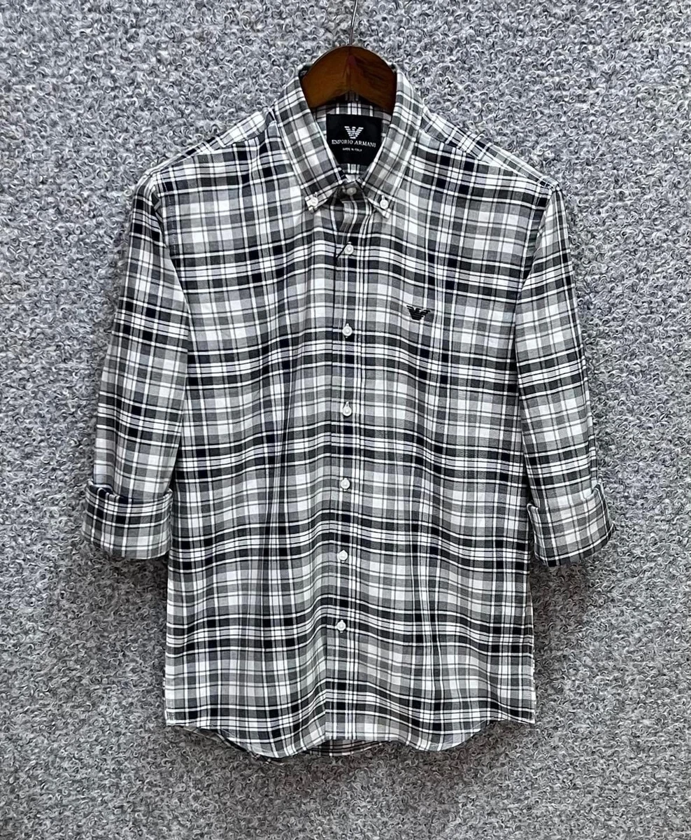 Emporio Armani Casual Check Shirt eBay
