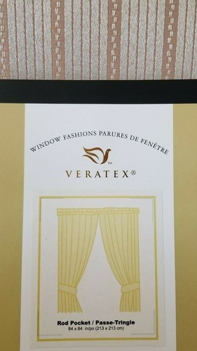 Veratex Alexis Window Drape Panels with Tiebacks & Tailored Valance Set NIP - Picture 6 of 12